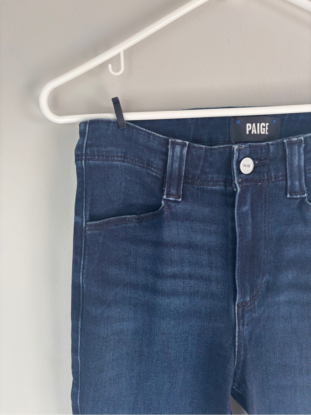 PAIGE Dark Blue Boot Cut Jeans